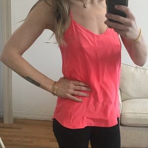 Sorry it’s not steamed!  Silk racer back tank!